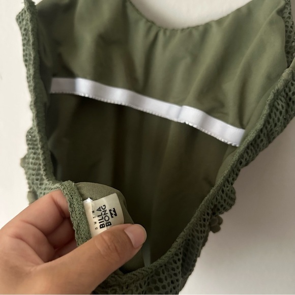 Billabong Meshin' With You Olive Green One Piece Swimsuit Small - Picture 10 of 13